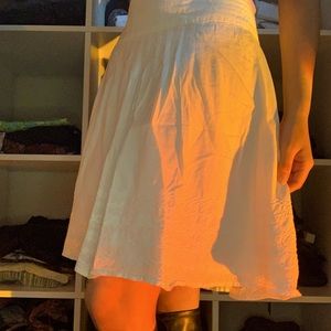 MIDI white Cotton skirt🤍